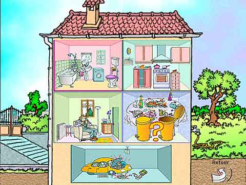 Visuel de l'�cran du menu VSP (Vie Sociale et Professionnelle)