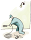 Illustration : un lectricien au trvail