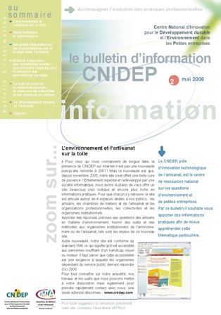 Page de garde du bulletin d'info N�2