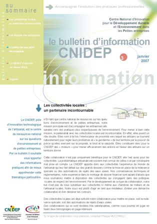 Page de garde du bulletin d'info N�3
