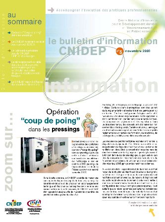Page de garde du bulletin d'info N�5