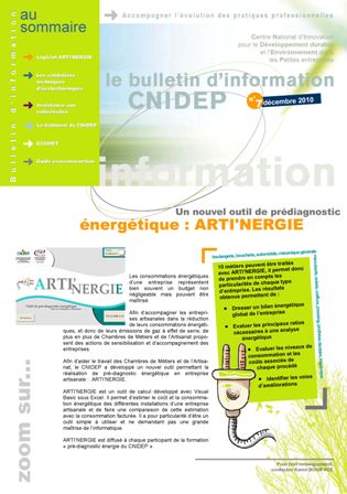 Page de garde du bulletin d'info N�7